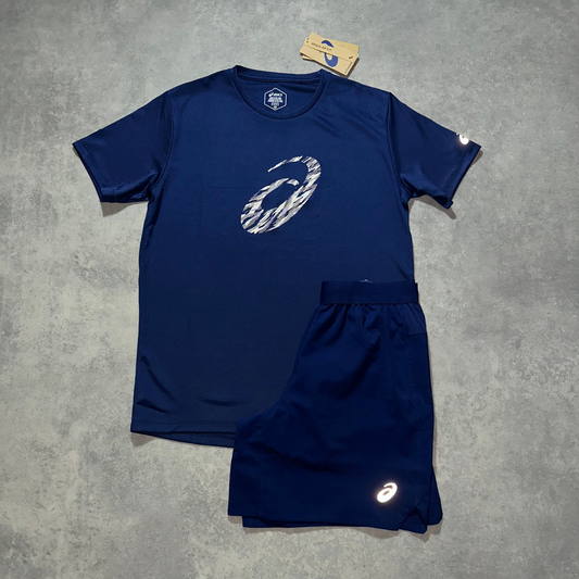 ASICS NAVY CORE SHORT SET