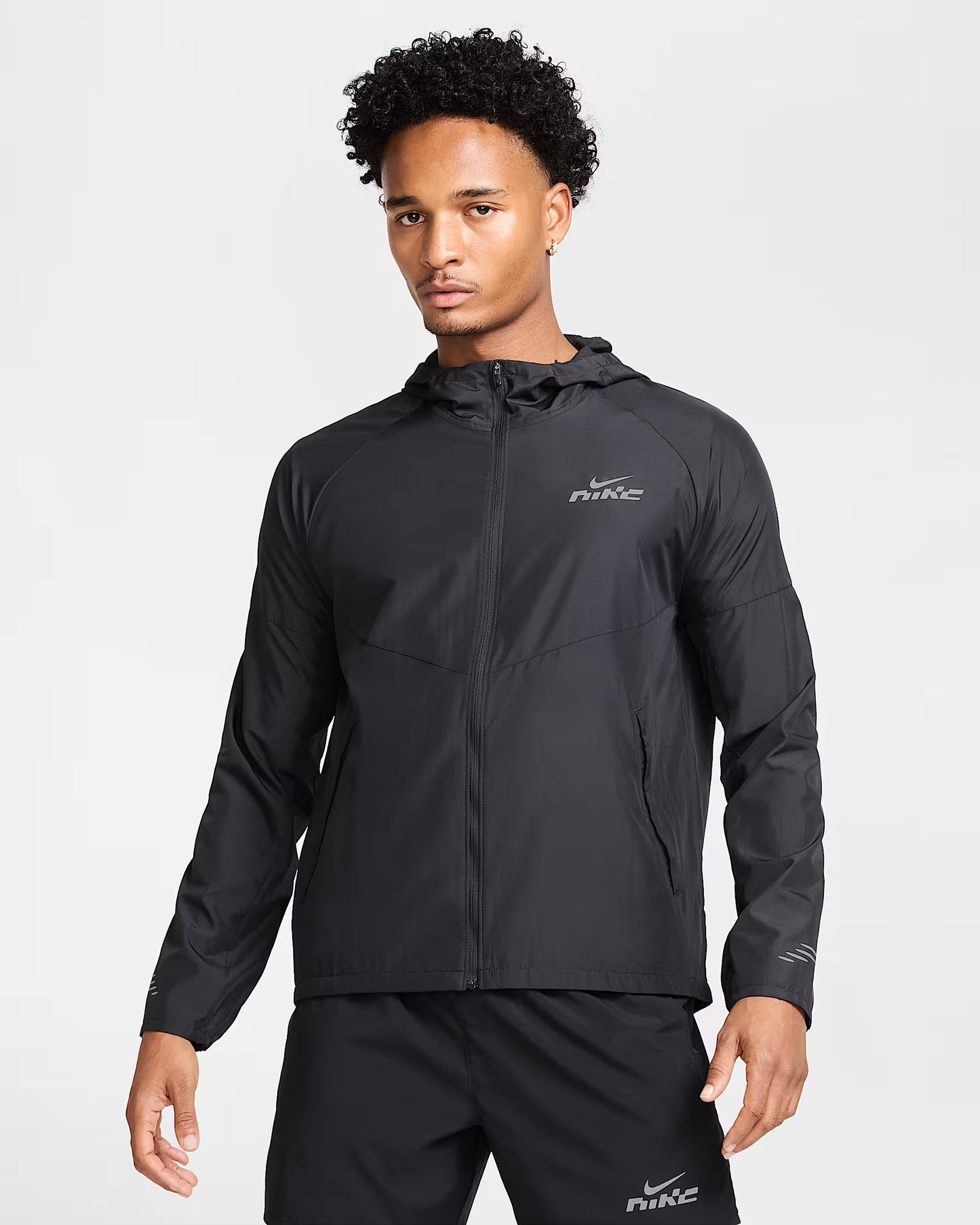 Nike Water Repellent Miler Flash Running Short Set - Black